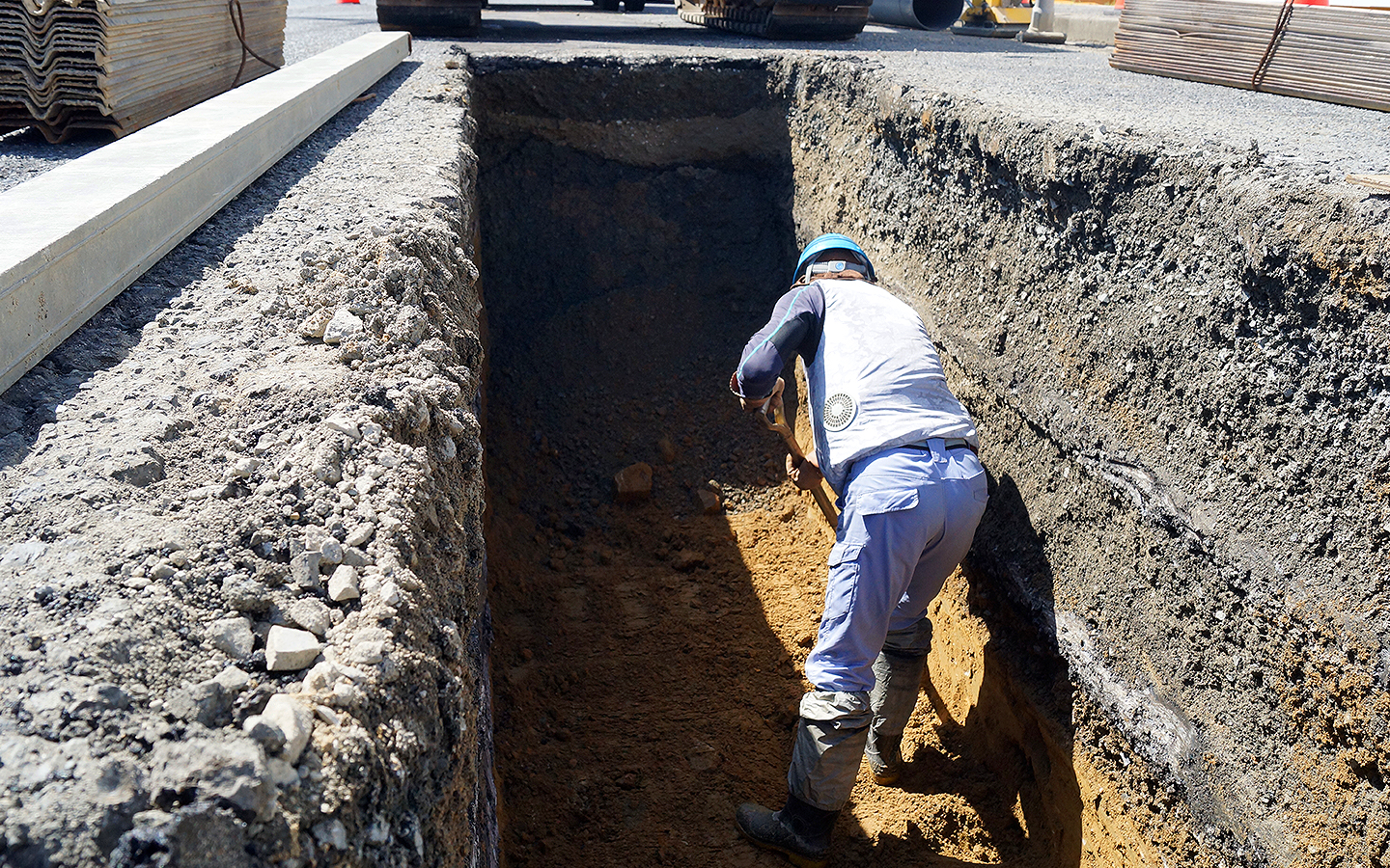 下水道工事・開削工法