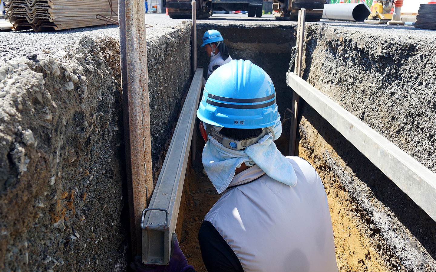 下水道工事・開削工法